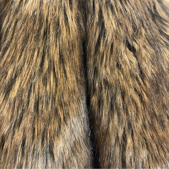 Halogen Faux Fur Capelet One Size, BROWN FOX jacket - Picture 6 of 9